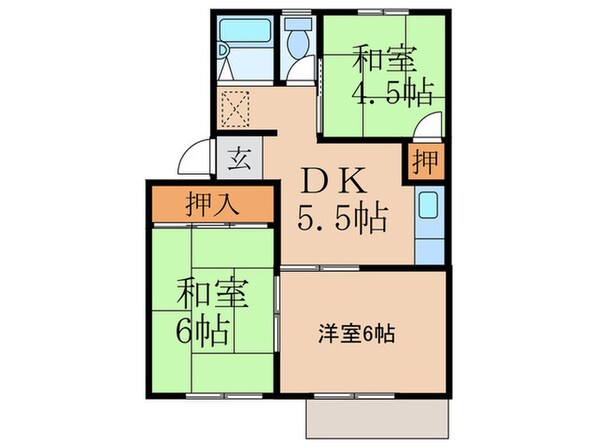 プレジ－ル行橋　Ｃ棟の物件間取画像